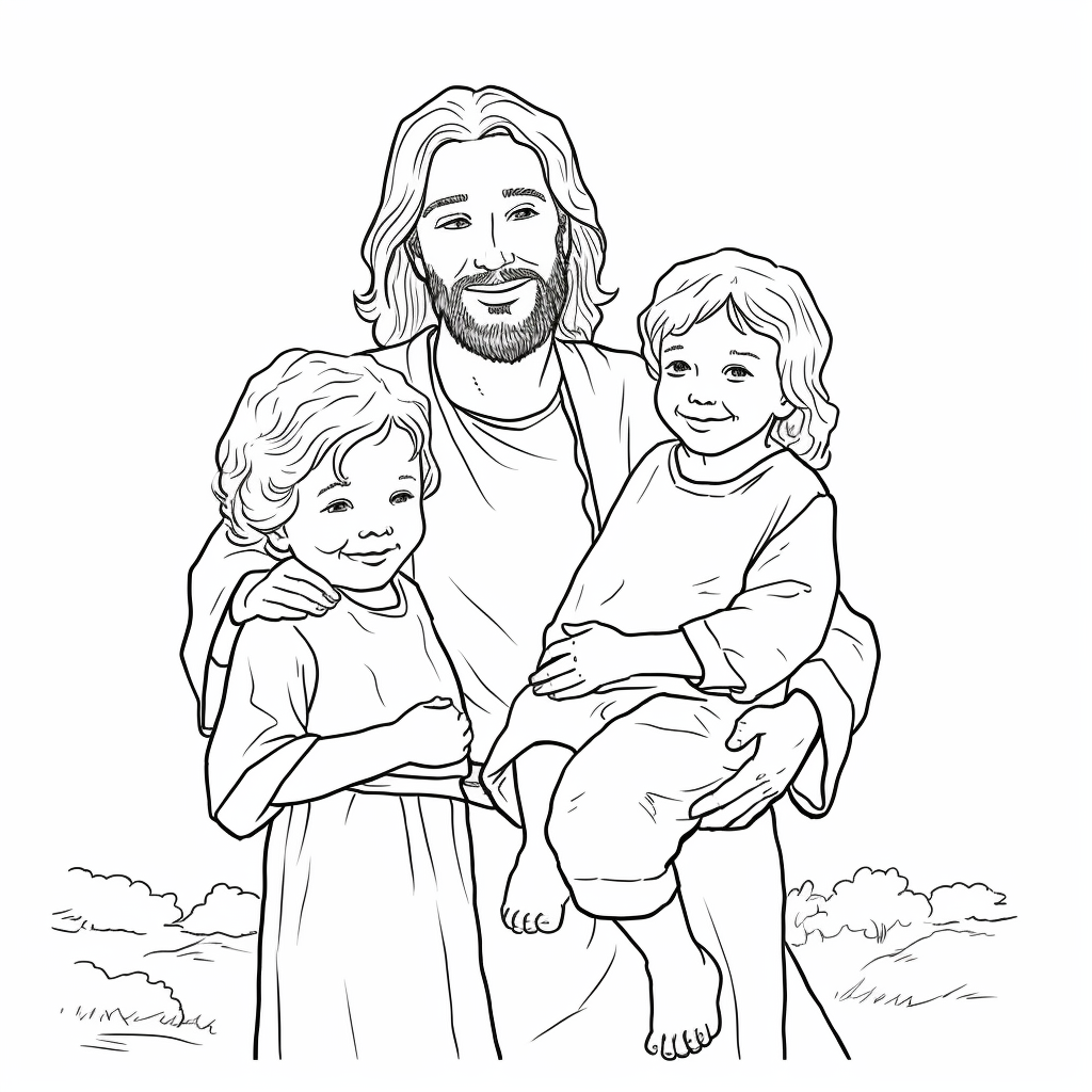 Dibujos para colorear cristianos con Cristo